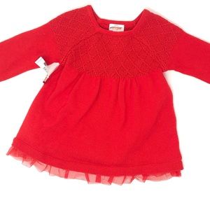 Cat & Jack Baby red sweater dress
